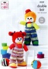 Knitting Pattern - King Cole 9127 - Splash DK - Splishy & Splashy Clowns